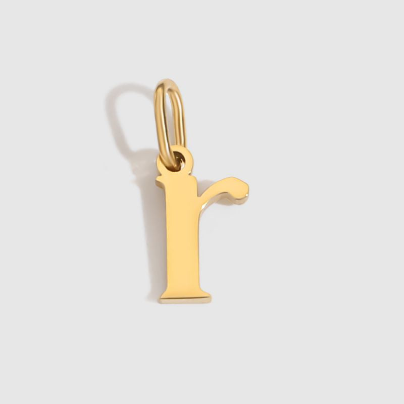 A-14k Gold Stainless Steel 26-letter Lowercase Pendant (without Chain)