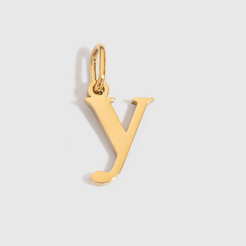 A-14k Gold Stainless Steel 26-letter Lowercase Pendant (without Chain)
