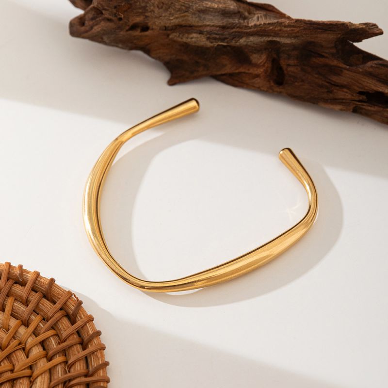 Gold Stainless Steel Irregular Bracelet