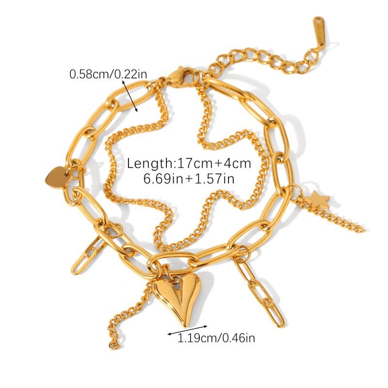 Bracelet 2# Stainless Steel Butterfly Hollow Strap Chain Bracelet