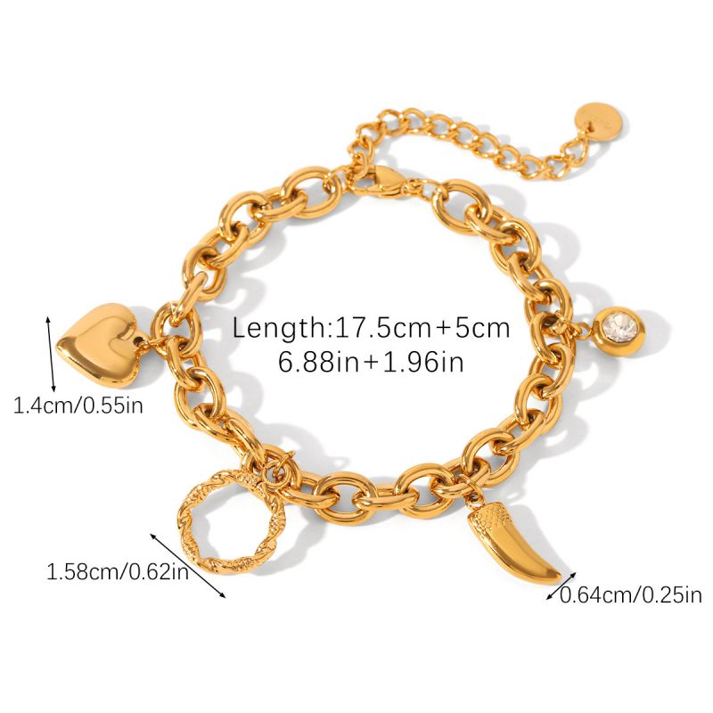 Bracelet 2# Stainless Steel Butterfly Hollow Strap Chain Bracelet