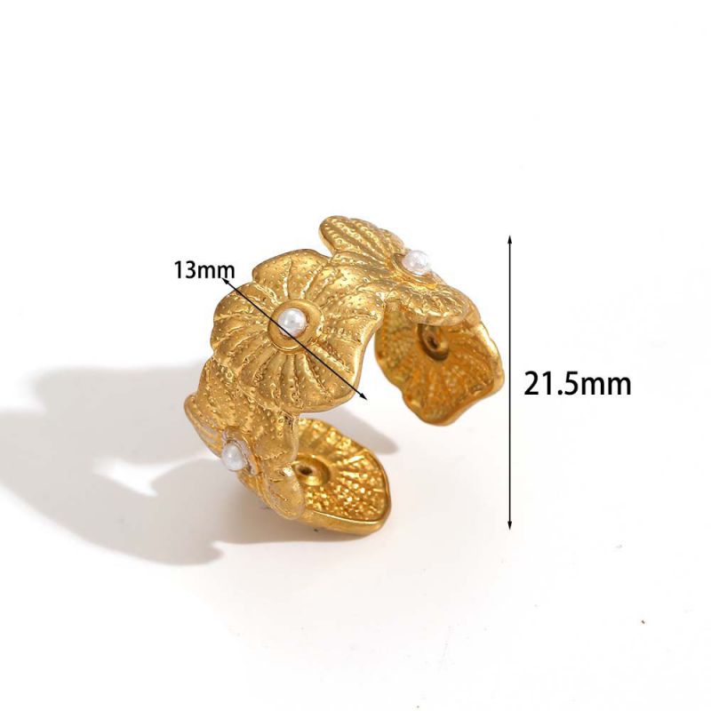Ring 1# Stainless Steel Flower Ring
