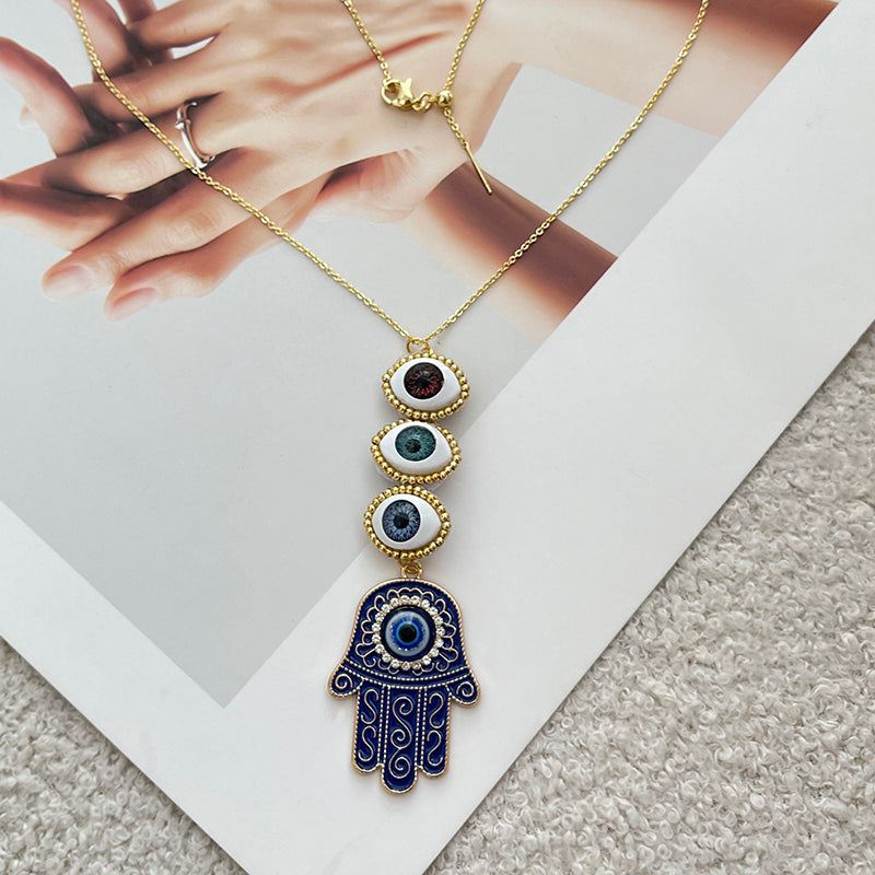 Gold 1 Freshwater Pearl Eye Necklace