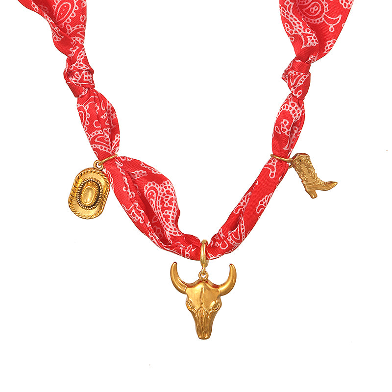 Leopard Print 1 Alloy Western Cowboy Series Leopard Print Necklace