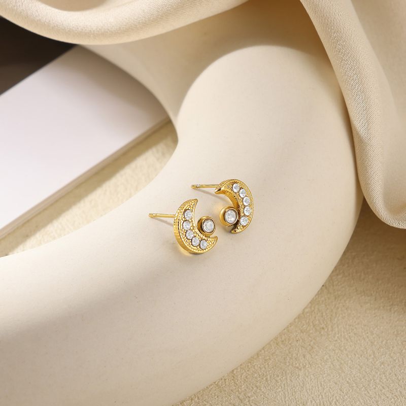 Earring 1# Stainless Steel Brushed Bow Pearl Earrings