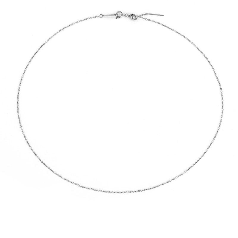 Fashion 14k Gold Titanium Steel Chain One Word Tassel Necklace