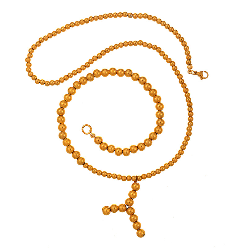 Red Alloy Bull Head Fabric Print Necklace