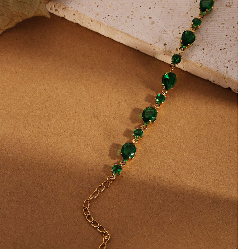 Bracelet 30# Stainless Steel Square Bracelet With Diamonds