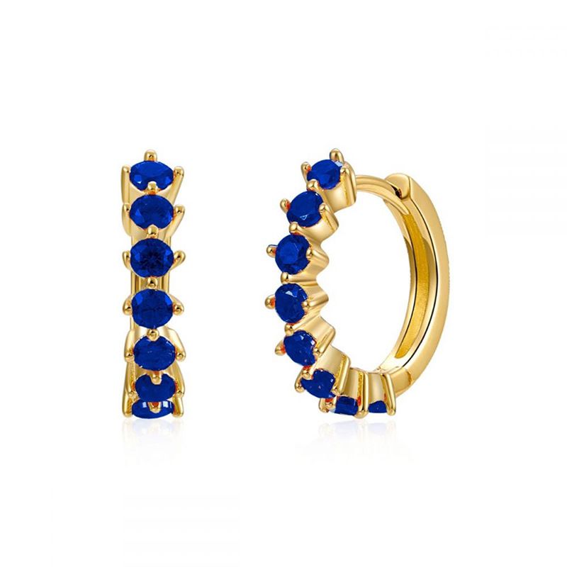 Gg-1 White Copper Diamond Round Earrings