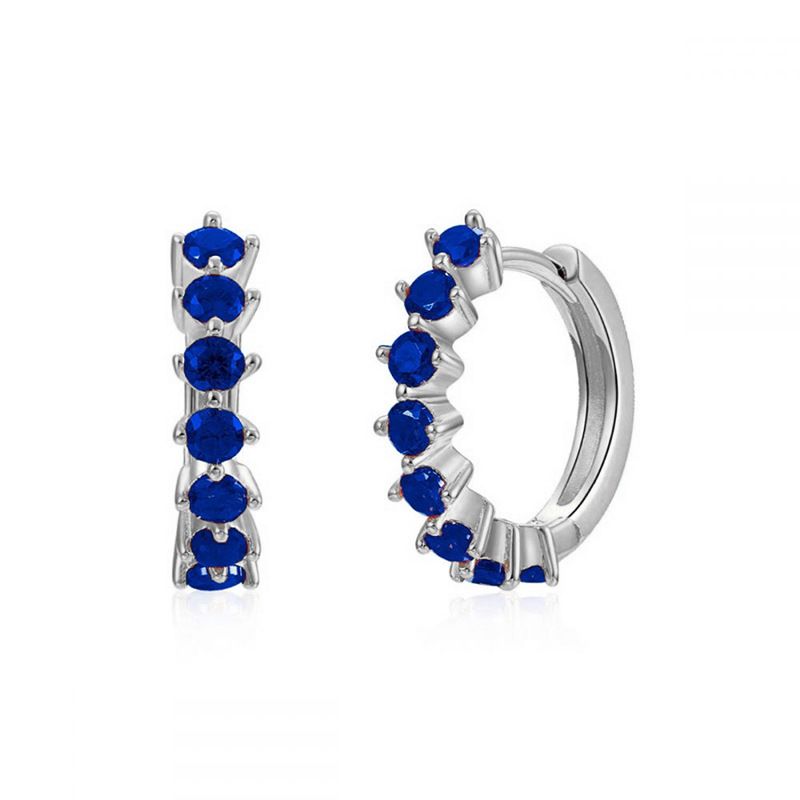 Gg-1 White Copper Diamond Round Earrings