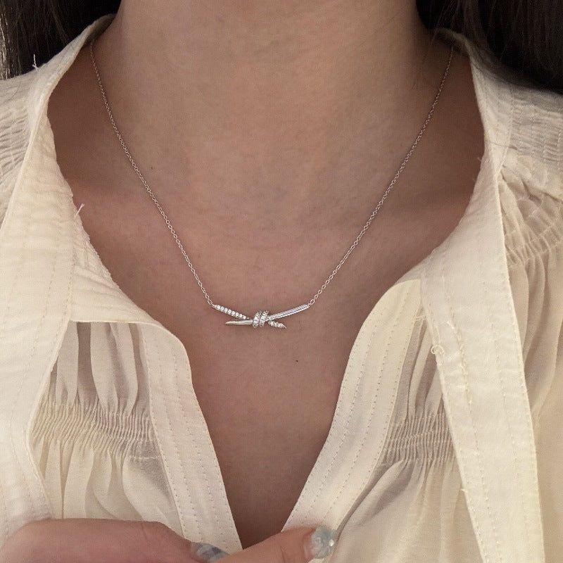 Silver Smile Twist Necklace Copper And Diamond Twist Necklace