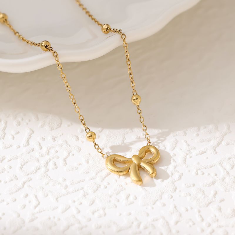 Gold Bracelet Stainless Steel Bow Bracelet