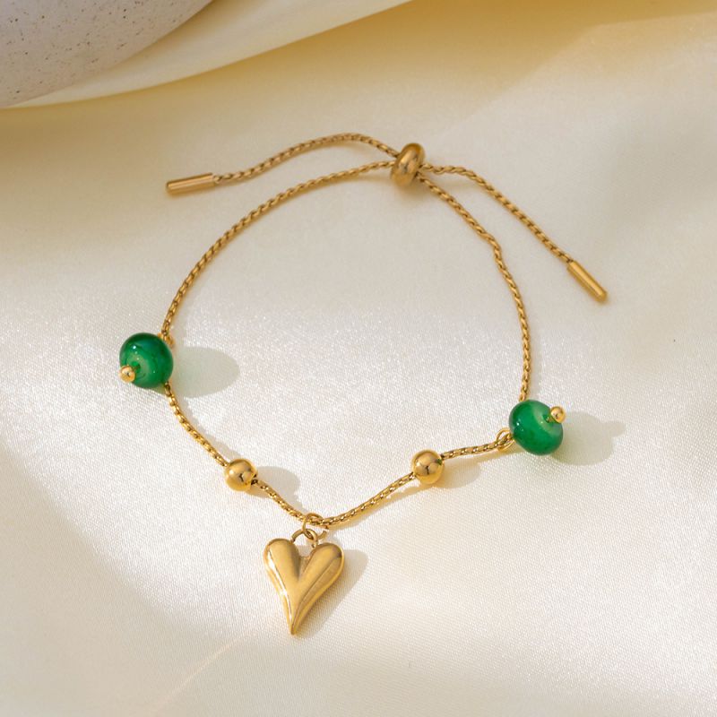 Double Heart Bracelet Gold Double Heart Bracelet