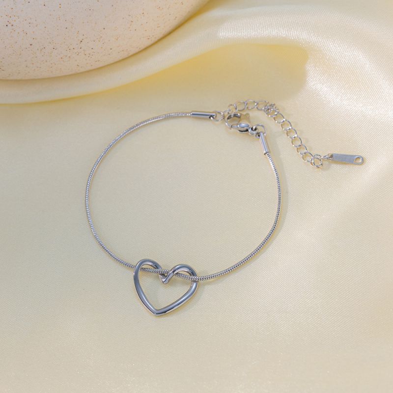 Double Heart Bracelet Gold Double Heart Bracelet