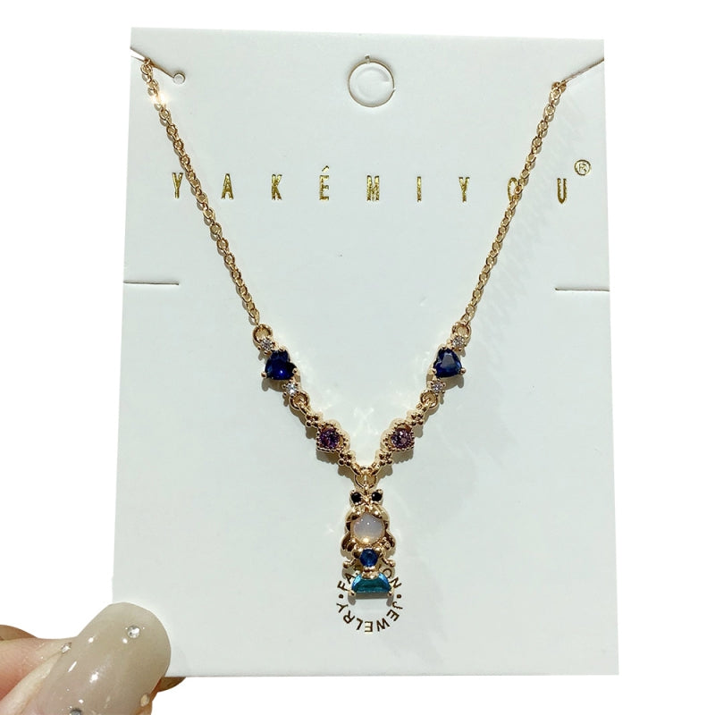 Color Alice Series Necklace With Copper And Zircon