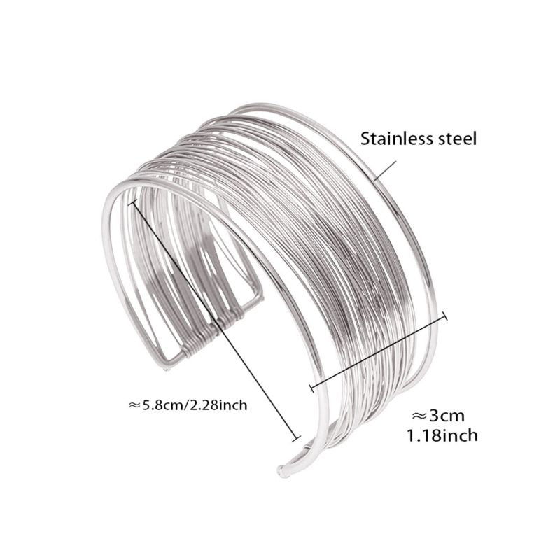 Gold Necklace Stainless Steel Wire Wrapped Collar