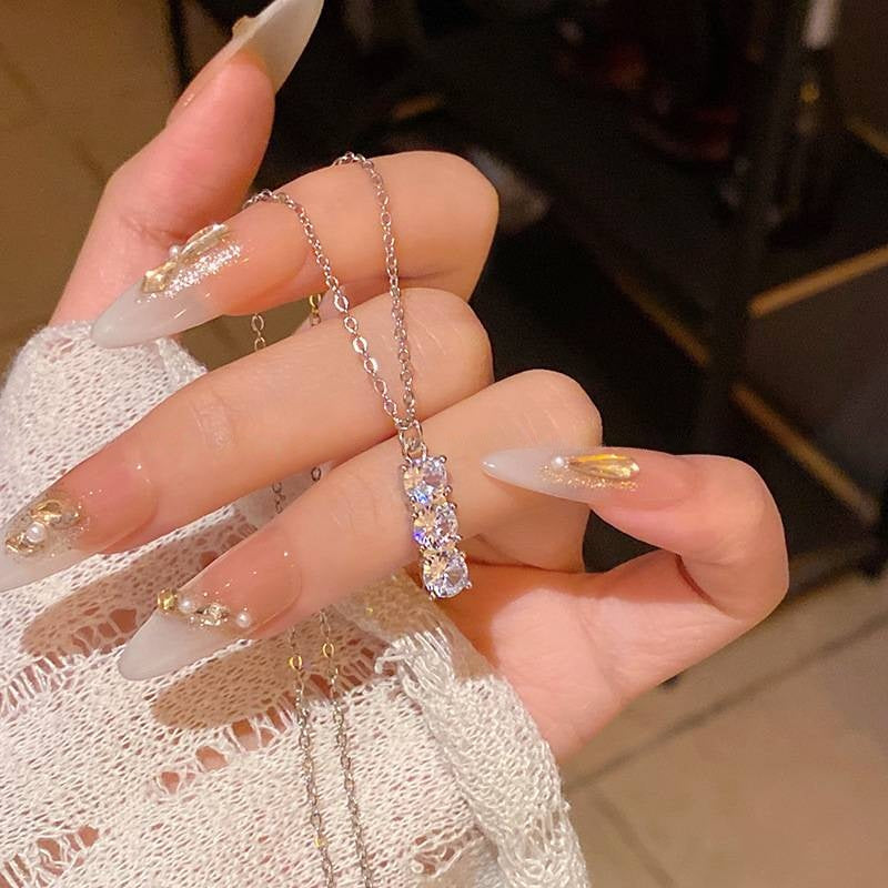 Necklace 11# Titanium Steel Pearl Butterfly Necklace