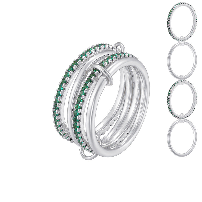 Gold Rose Diamond 21mm Size 6 Copper Round Diamond Ring