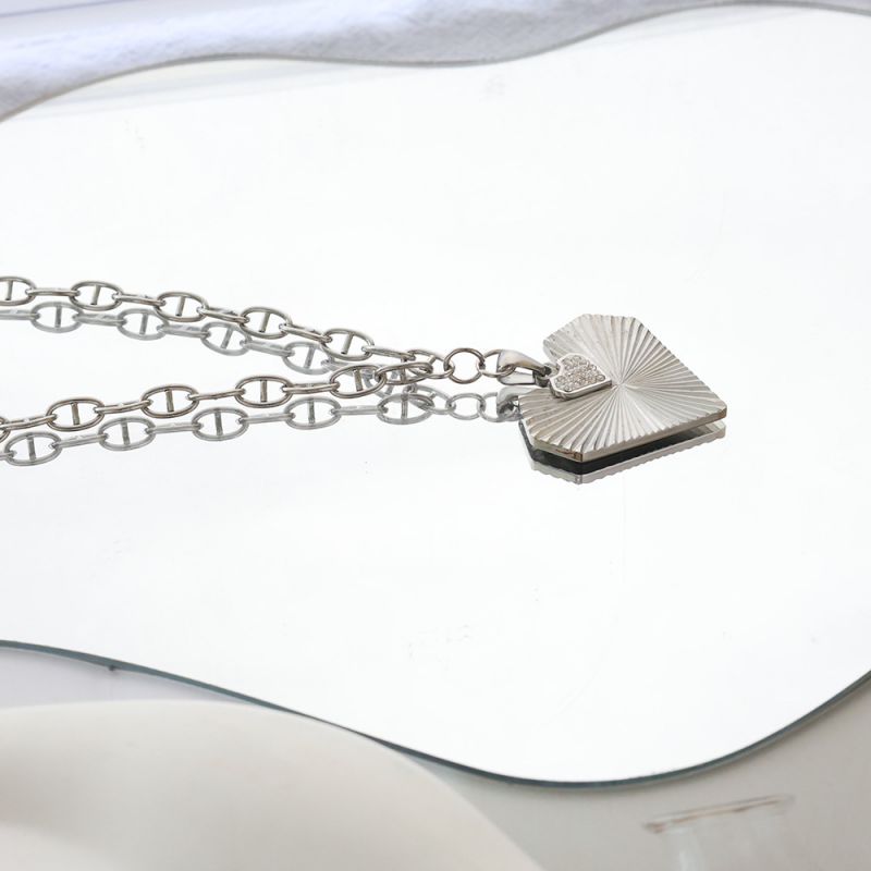 Heart Star Necklace-gold Titanium Steel Heart Necklace