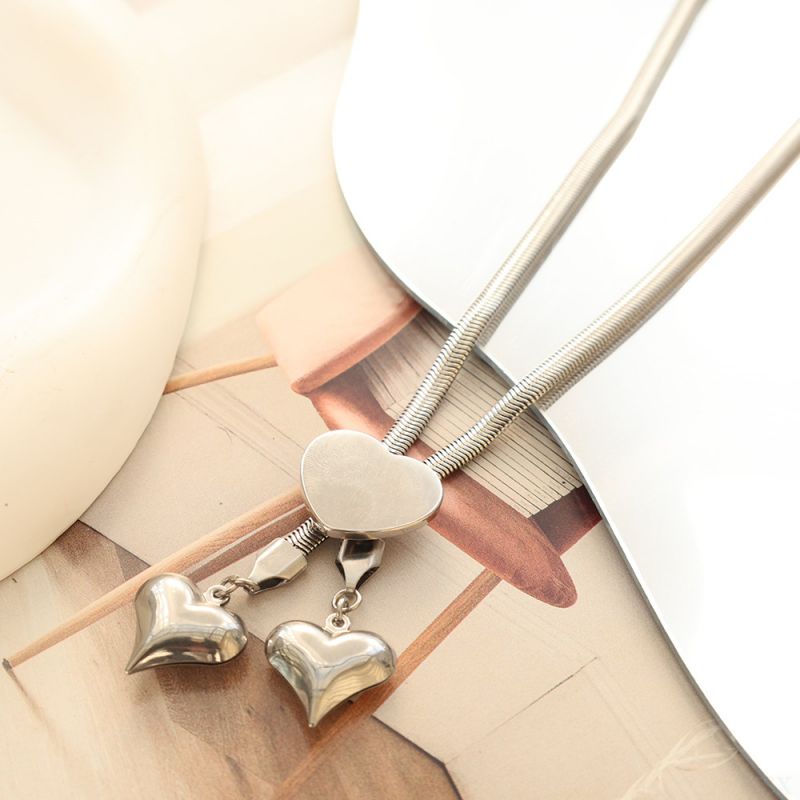 Three Peas Titanium Steel Necklace-steel Titanium Pea Necklace