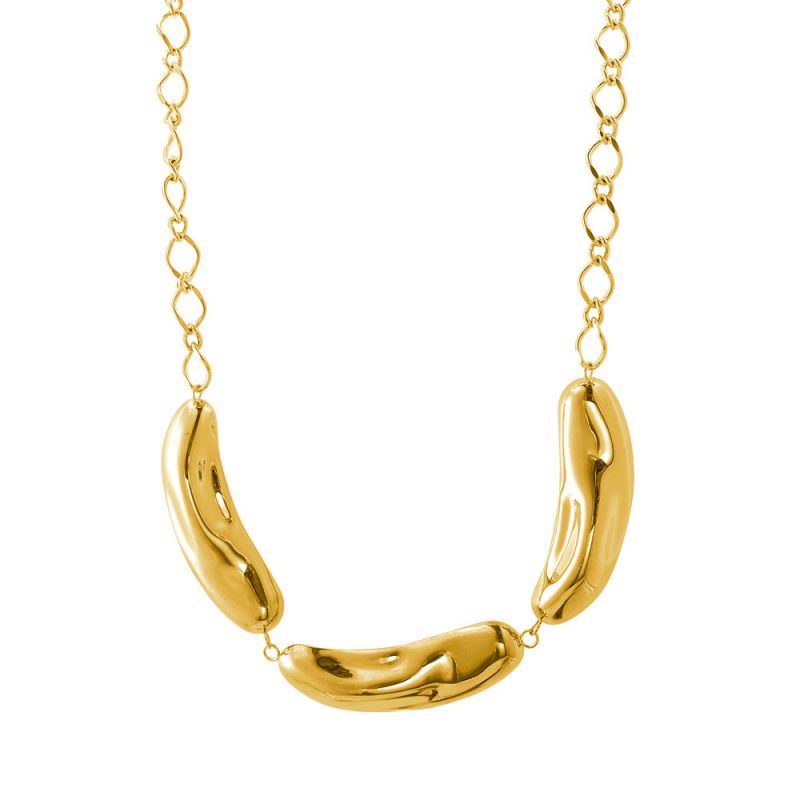 Three Peas Titanium Steel Necklace-steel Titanium Pea Necklace