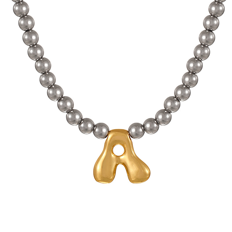 A 26 Alphabet Copper Bead Necklace