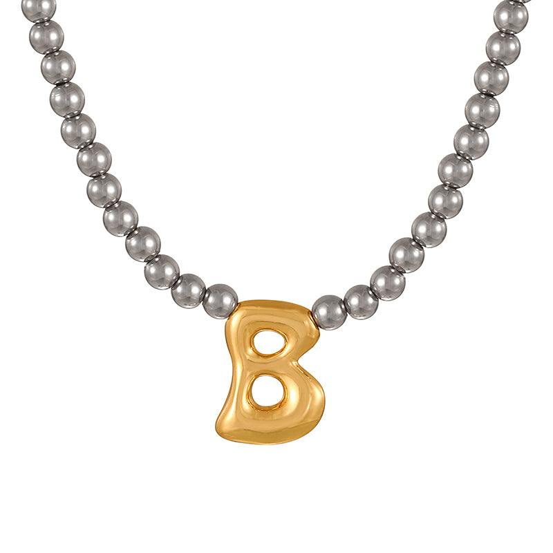 A 26 Alphabet Copper Bead Necklace