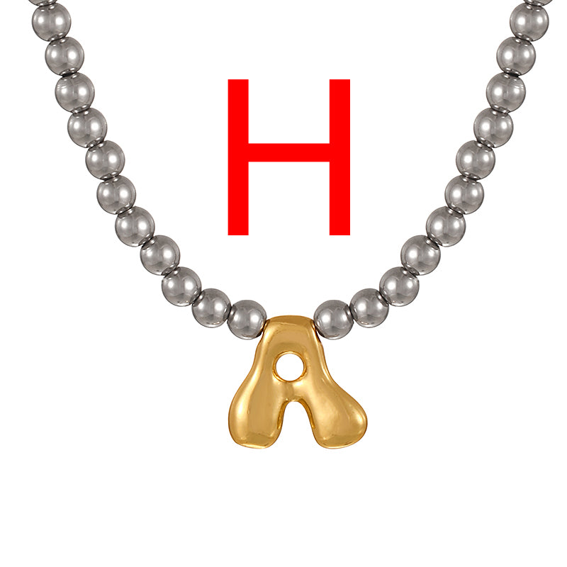 A 26 Alphabet Copper Bead Necklace