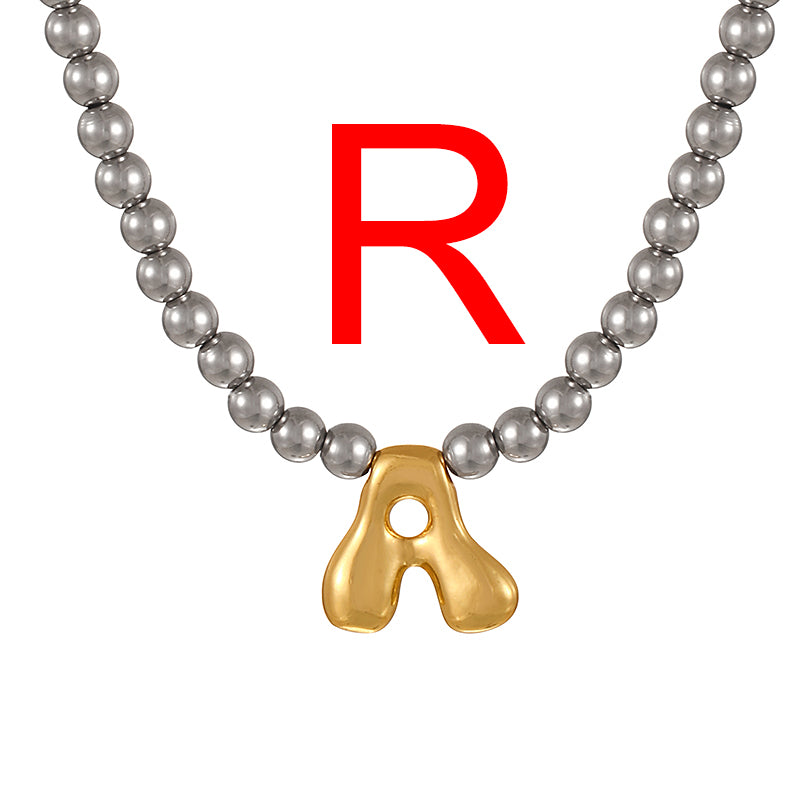 A 26 Alphabet Copper Bead Necklace