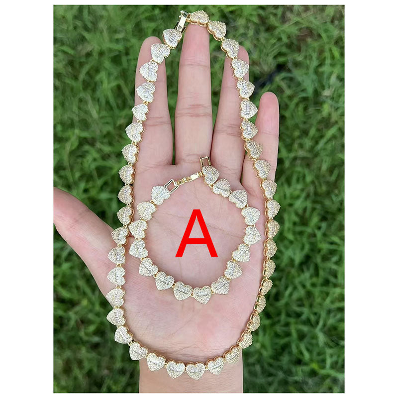 A Copper Diamond Heart Bracelet