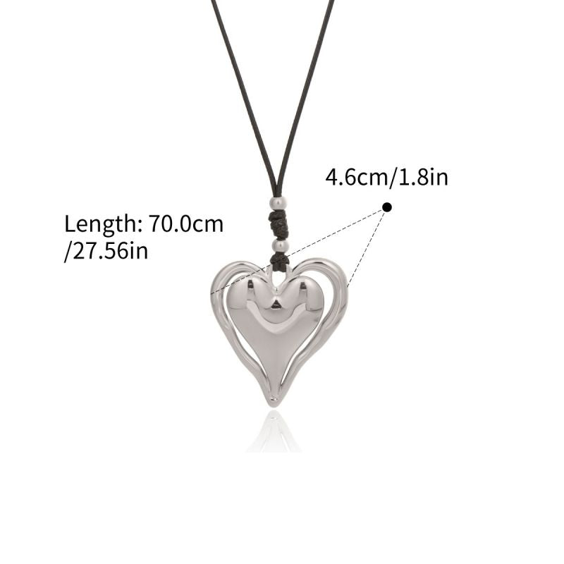 Gold Stainless Steel Heart Necklace