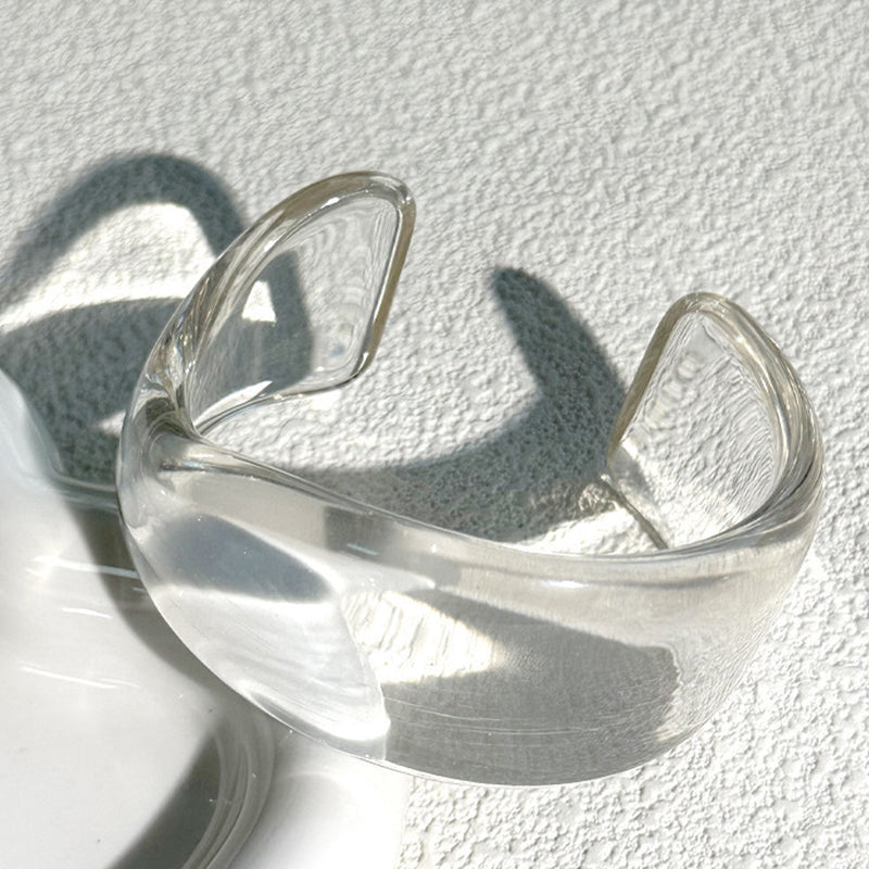A Transparent Resin Irregular Bracelet