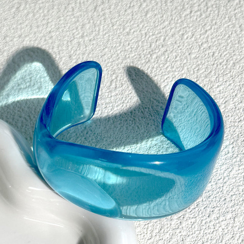 A Transparent Resin Irregular Bracelet