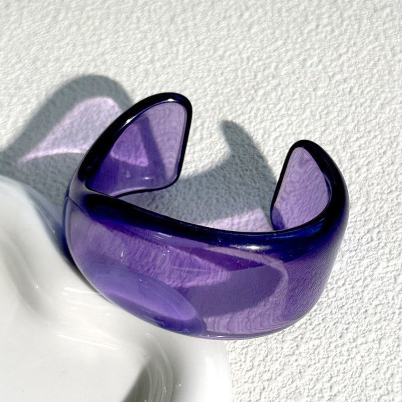A Transparent Resin Irregular Bracelet