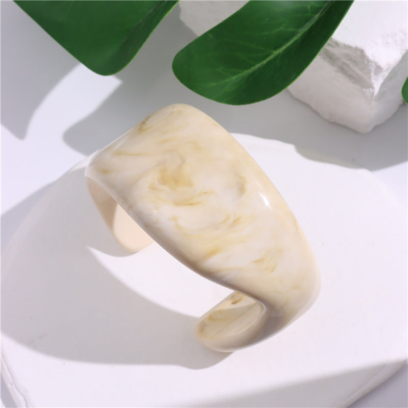 A Transparent Resin Irregular Bracelet