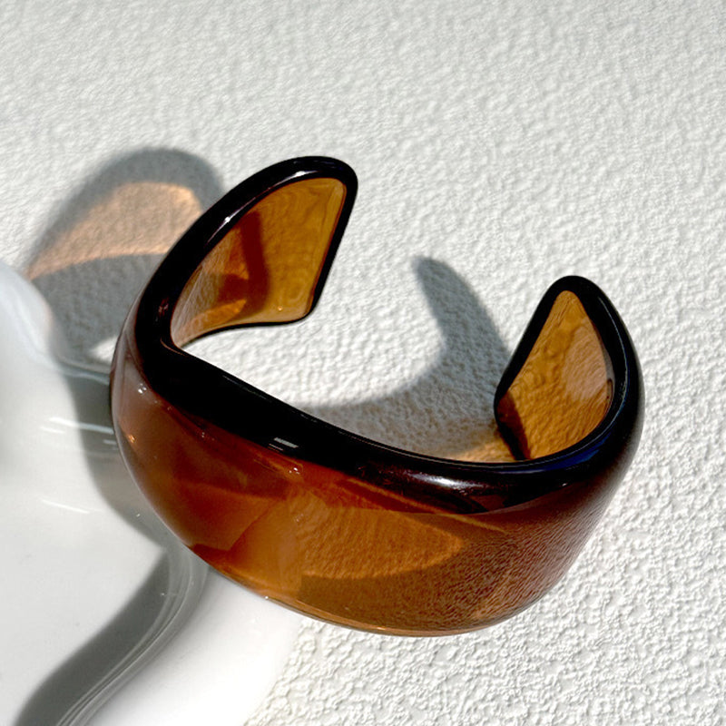 A Transparent Resin Irregular Bracelet