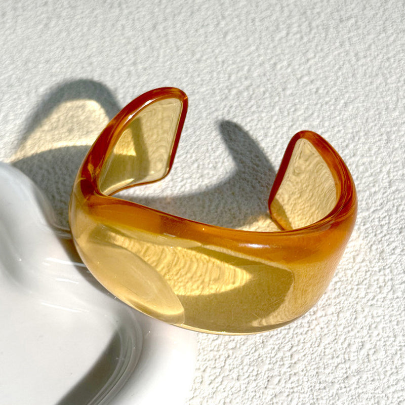 A Transparent Resin Irregular Bracelet