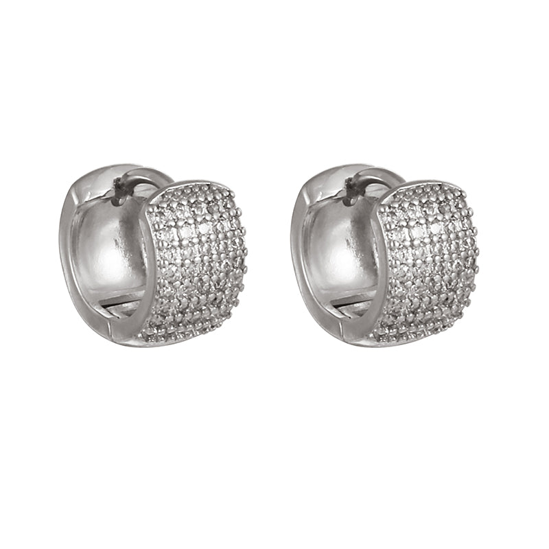 Gold 1 Copper Round Earrings With Zircon (large)