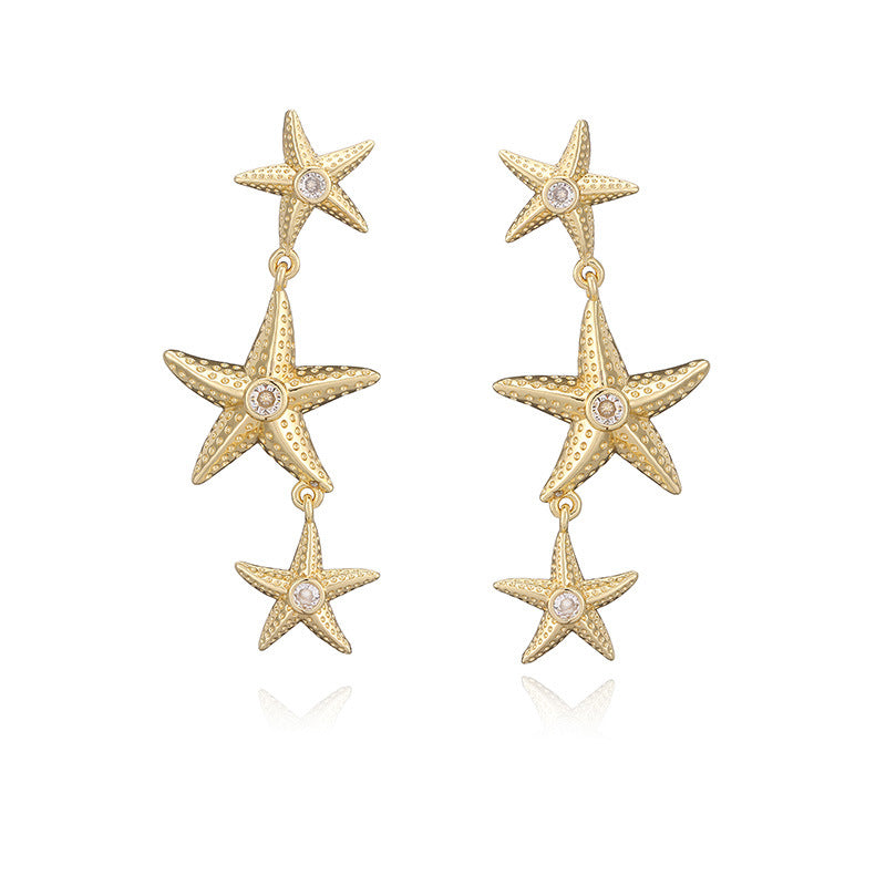 1 Gold Starfish Bracelet Copper Starfish Bracelet