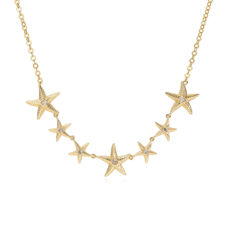 1 Gold Starfish Bracelet Copper Starfish Bracelet