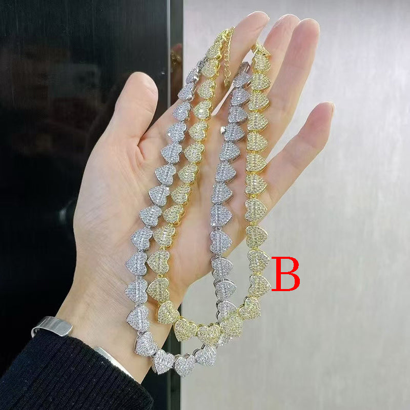 G Copper Gold-plated Diamond Heart Bracelet