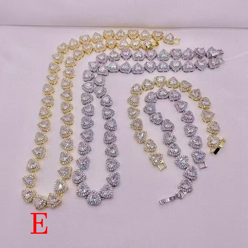 G Copper Gold-plated Diamond Heart Bracelet