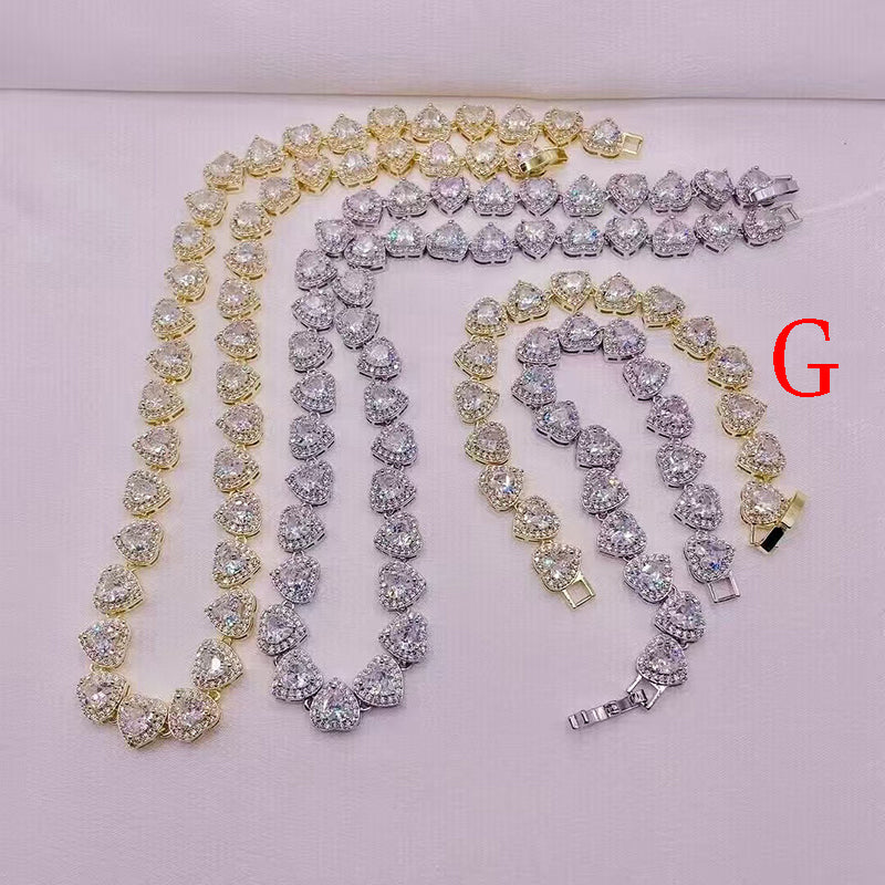 G Copper Gold-plated Diamond Heart Bracelet