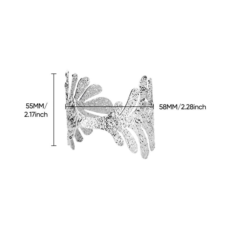 Bracelet 1# Stainless Steel Crinkled Texture Bracelet