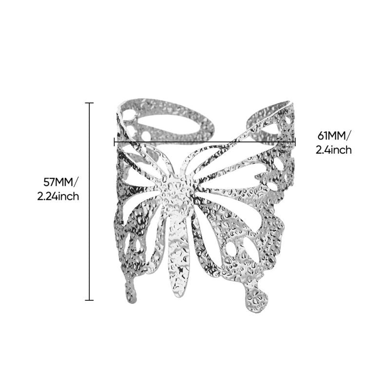 Bracelet 1# Stainless Steel Crinkled Texture Bracelet