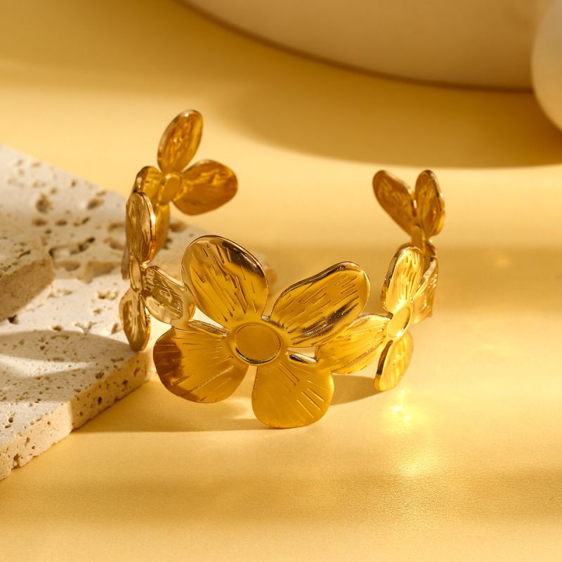 Bracelet 1# Stainless Steel Pleated Round Bracelet