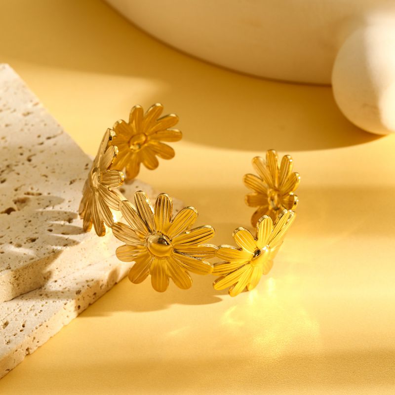 Bracelet 1# Stainless Steel Pleated Round Bracelet