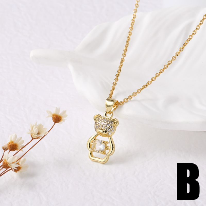 Balloon Dog Copper Diamond Balloon Dog Necklace