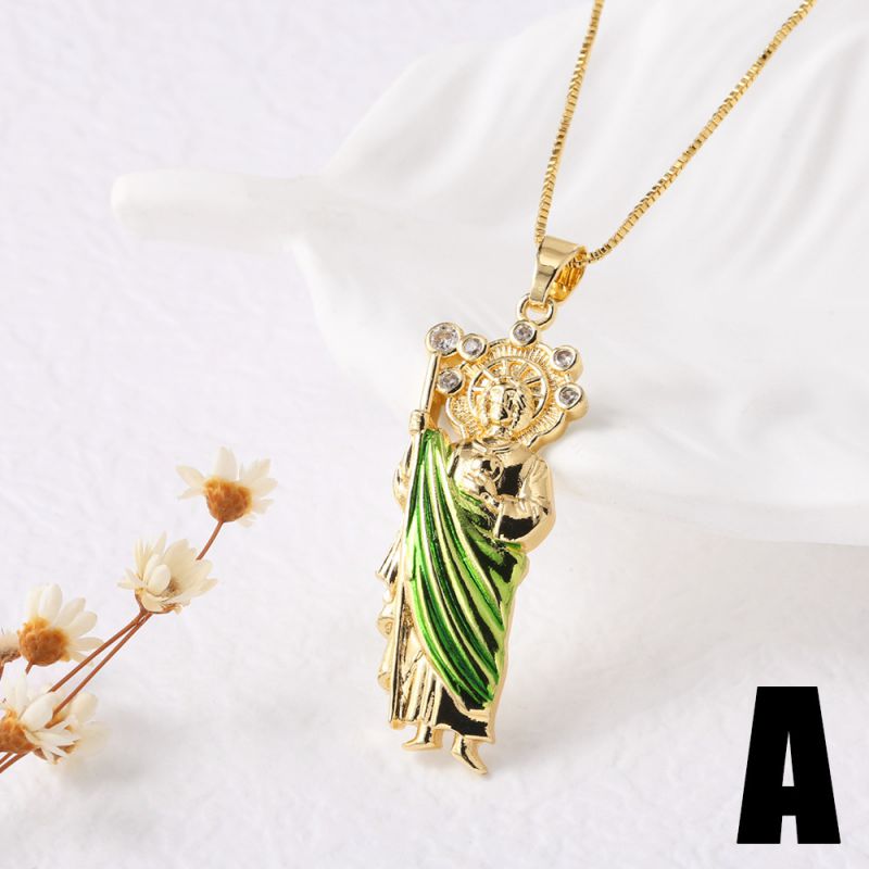 B Gold-plated Copper Necklace With Diamonds