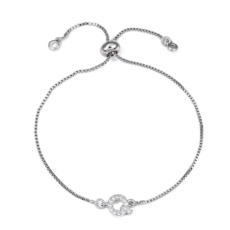 Letter:a Copper Diamond 26 Letter Bracelet